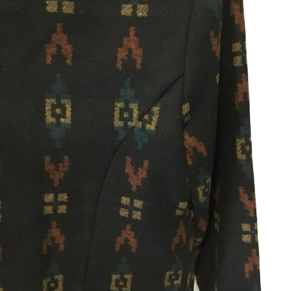 Mixed Blues Women's Western Style Short Collared Wool Blend Blazer Size Medium - Picture 8 of 13